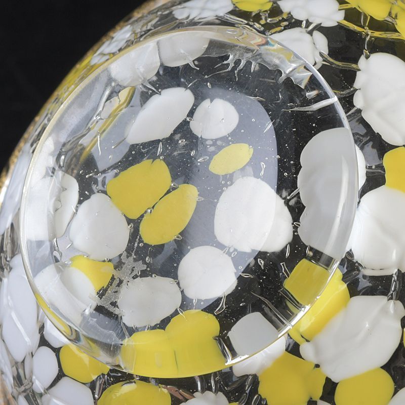 ガラス工芸 ギヤマンガラス 大川薫作 玻璃小鉢 平茶碗 箱付 C S614