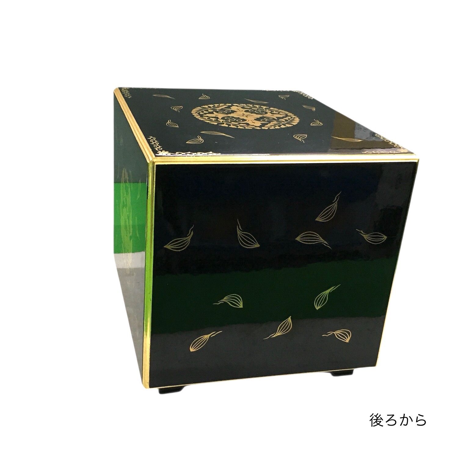 御文箱 引き出し付き五帖入 内部金箔 抱き牡丹の紋 真宗大谷派 東 仏具