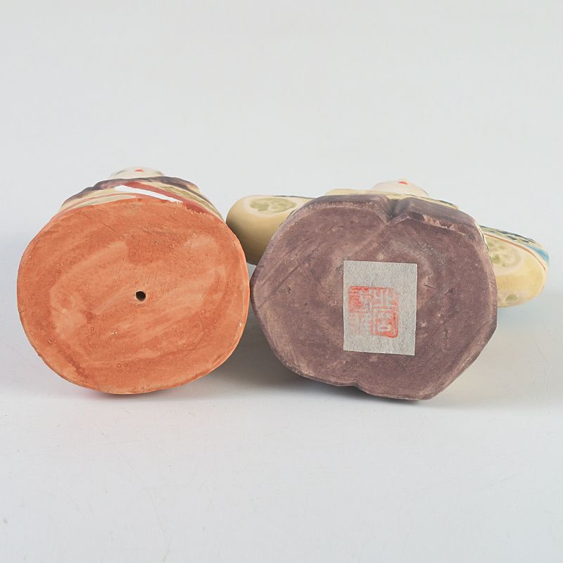 日展作家 北岡秀雄作 北秀窯 伝之雛 茜 立雛 雛人形 共箱 N S616