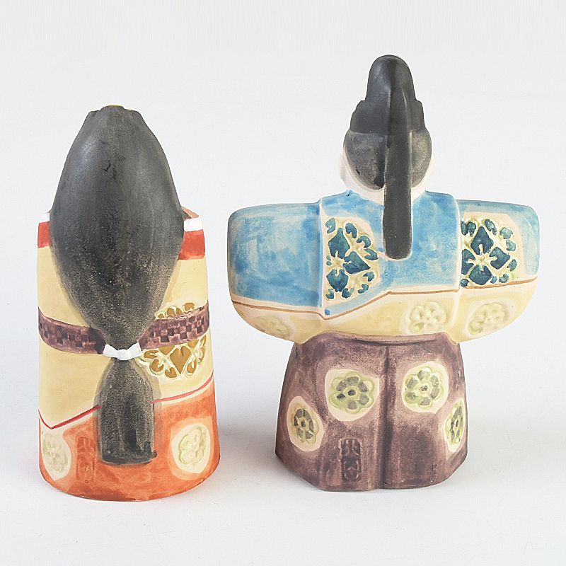 日展作家 北岡秀雄作 北秀窯 伝之雛 茜 立雛 雛人形 共箱 N S616