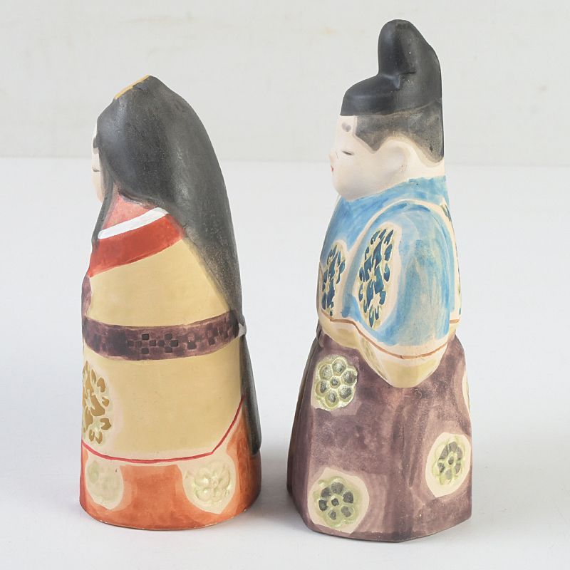 日展作家 北岡秀雄作 北秀窯 伝之雛 茜 立雛 雛人形 共箱 N S616