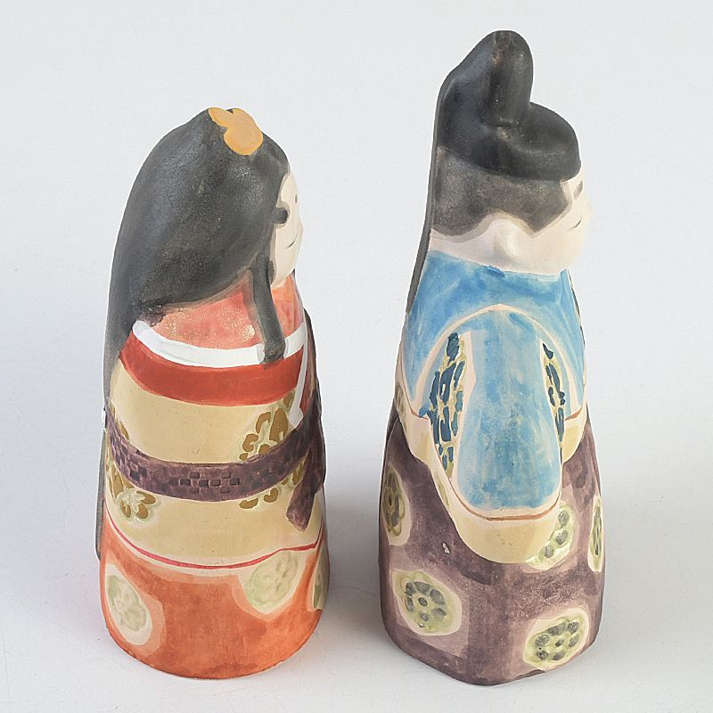 日展作家 北岡秀雄作 北秀窯 伝之雛 茜 立雛 雛人形 共箱 N S616