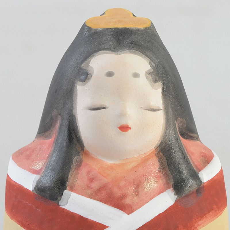 日展作家 北岡秀雄作 北秀窯 伝之雛 茜 立雛 雛人形 共箱 N S616