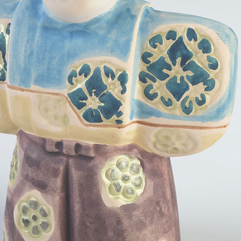 日展作家 北岡秀雄作 北秀窯 伝之雛 茜 立雛 雛人形 共箱 N S616