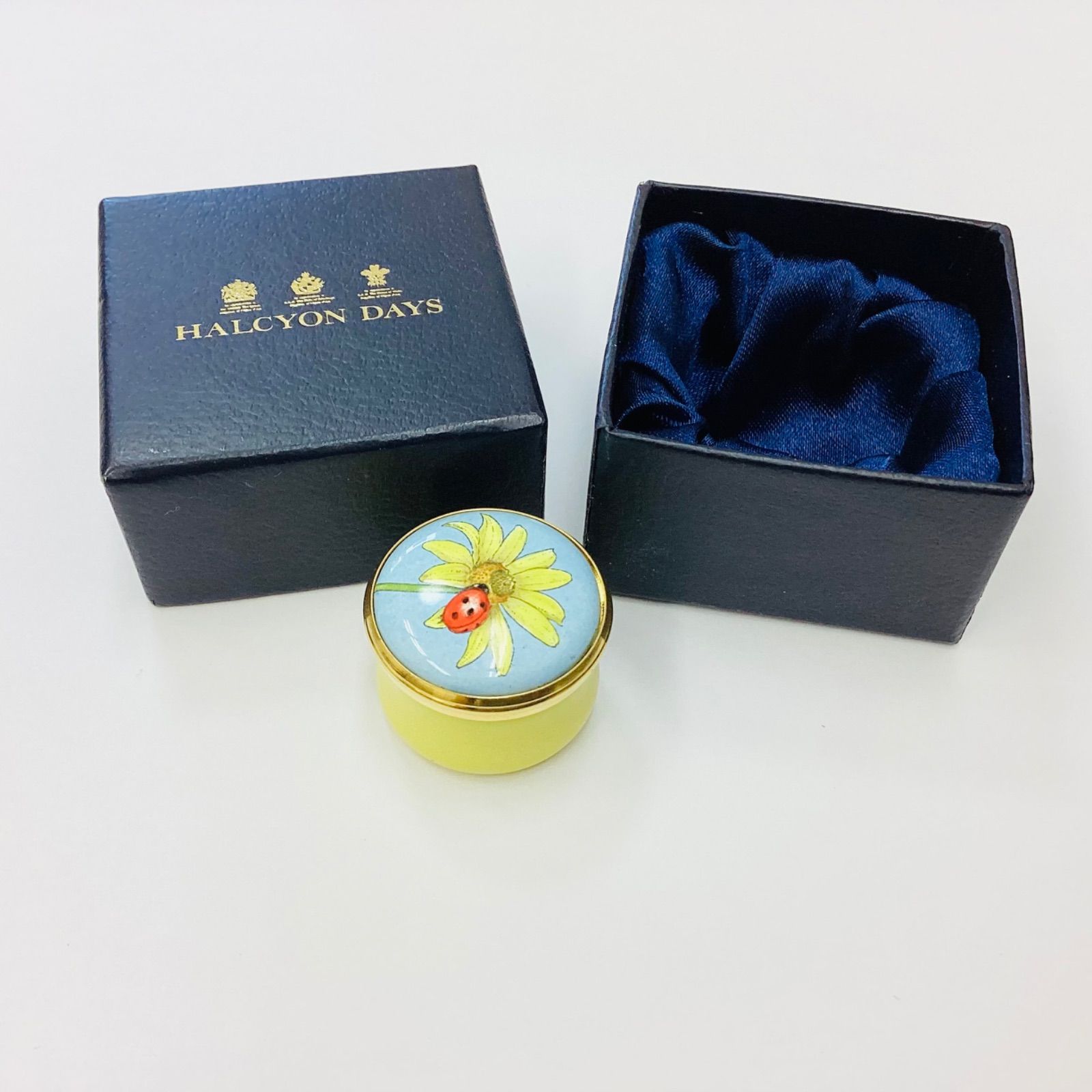 ☆HALCYON DAYS ハルシオンデイズ 英国王室御用達 エナメル てんとう虫