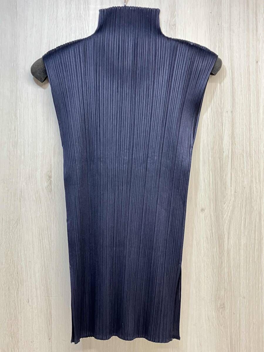 極美品✨PLEATS PLEASE プリーツ　ノースリーブ　バイカラー　青　紫 PLEATS PLEASE ISSEY MIYAKE PP04-JK603 プリーツプリーツ イッセイ
