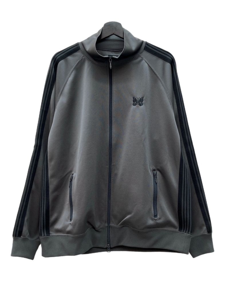 Needles ジャージ　ブラック　シルバー Needles（ニードルズ）〉 別注 Track Jacket - Charcoal TOKYO Online