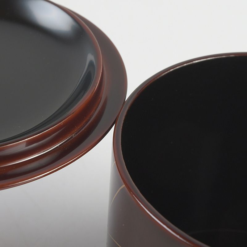 茶道具　山中塗　中村宗悦作　武蔵野蒔絵　金輪寺　茶入　共箱　V　5917 茶道具 山中塗 中村宗悦作 武蔵野蒔絵 金輪寺 茶入 共箱 V S618 - メルカリ