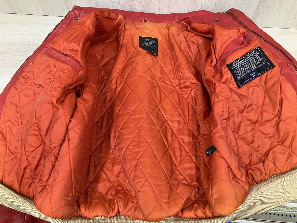 AVIREX TYPE A-2 ヴィンテージ Dago Red フライトジャケット XSサイズ