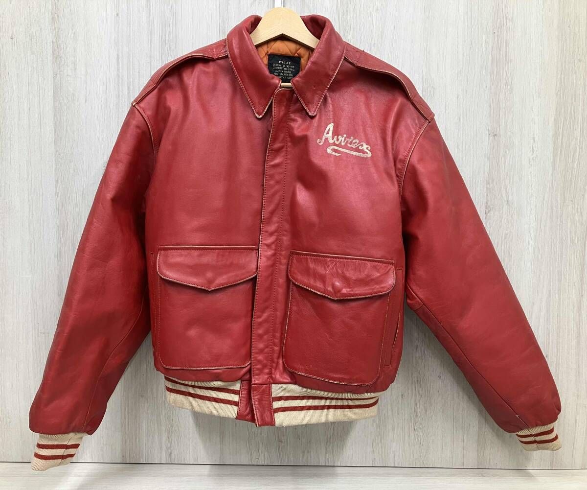 1）AVIREX TYPE A-2 ヴィンテージ Dago Red フライトジャケット M
