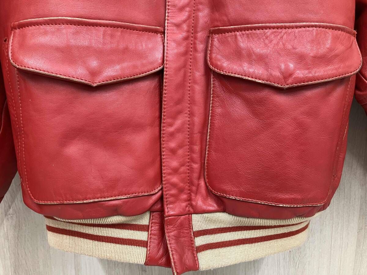 1）AVIREX TYPE A-2 ヴィンテージ Dago Red フライトジャケット M