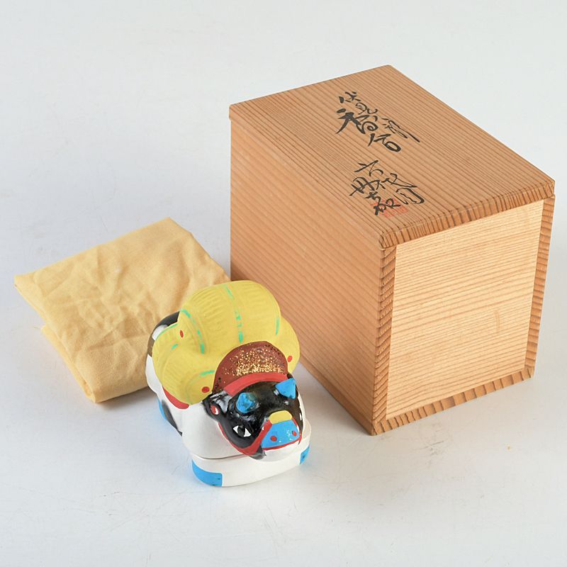 伝統工芸 六代目 丹嘉作 伏見人形 牛 香合 共箱 C S619 - メルカリ