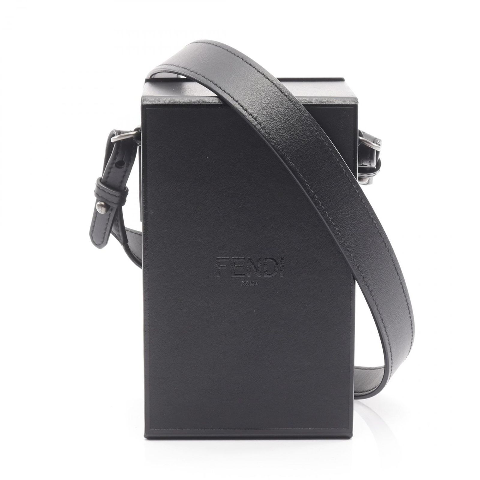 フェンディ FENDI ショルダーバッグ ボックス 7VA519 ブラック レザー 