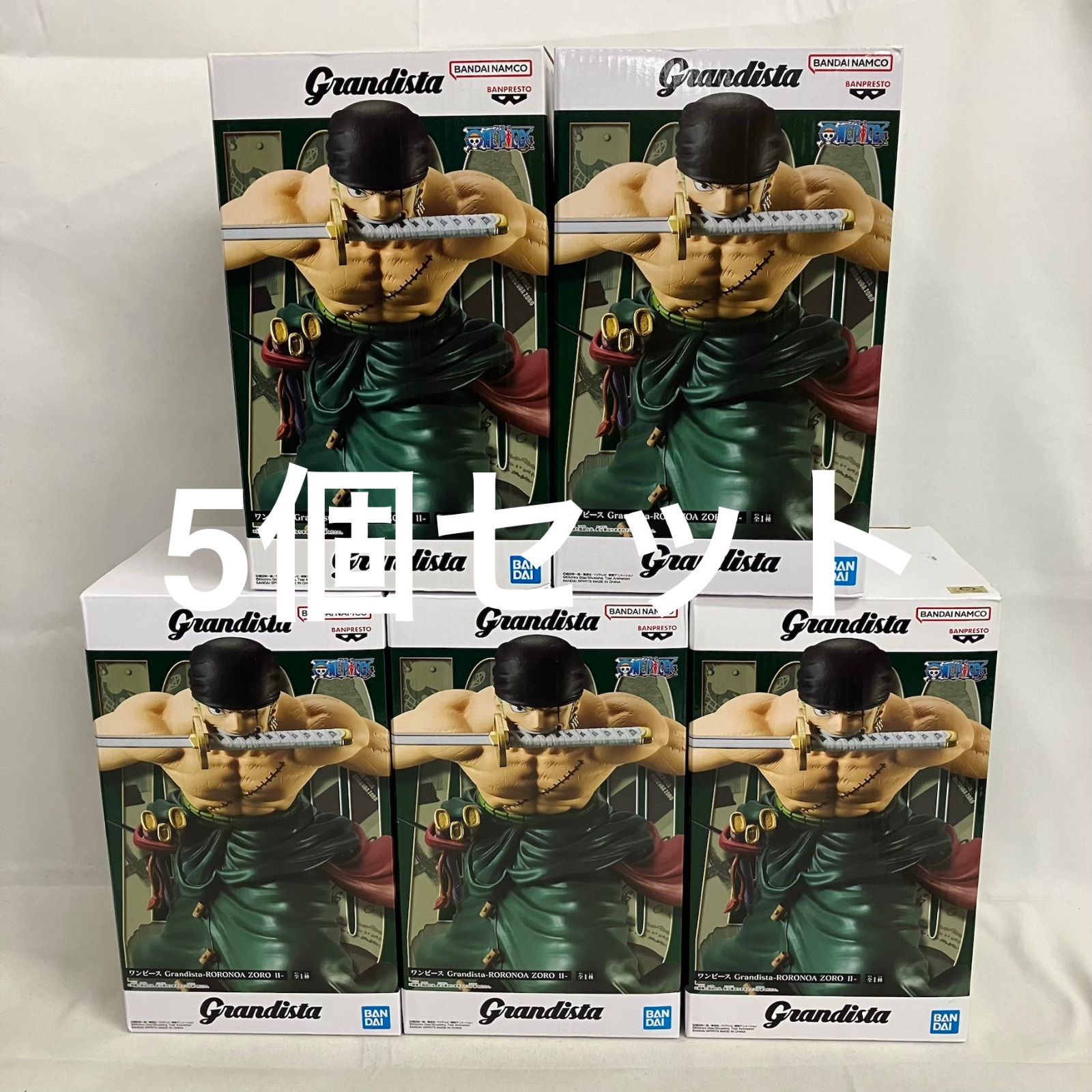 未開封 ワンピース Grandista ロロノア・ゾロ Ⅱ フィギュア 5個セット