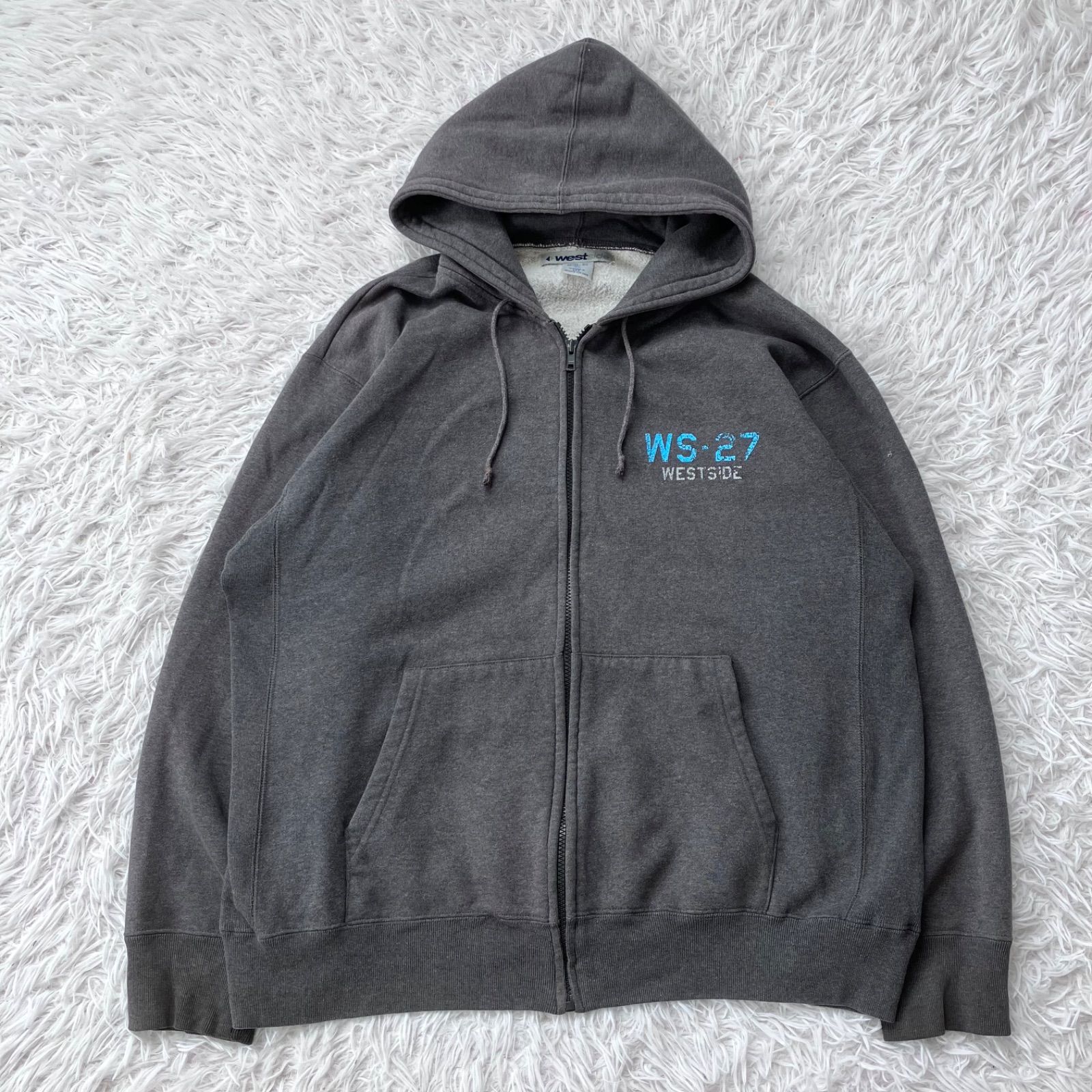 WESTSIDE ウエストライド パーカ ダークグレー XL Y2K ジップアップ