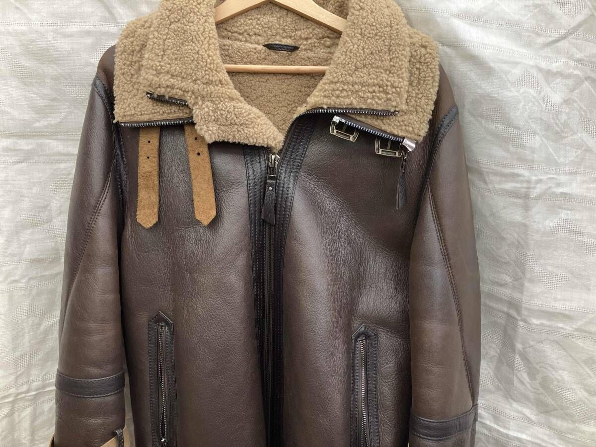 Denny u0026 Dora ボンバ-ジャケット 羊皮 XL