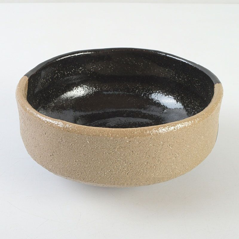 茶道具 京焼 伊東桂楽造 黒楽ひさご平茶碗 共箱 C S623 - メルカリ