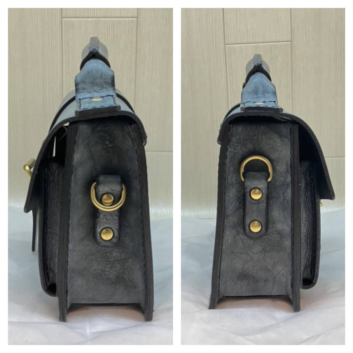 ☆ 美品 HERZ ヘルツ ショルダーバッグ コラージュバッグ アラスカ革 