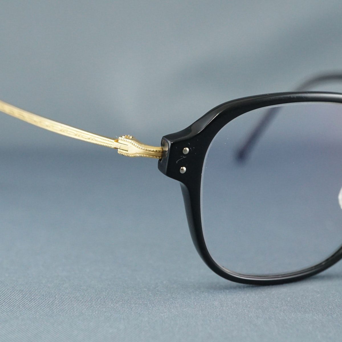 増永眼鏡 MASUNAGA since1905 USED品 GMS-813 ブラック ゴールド ユニ