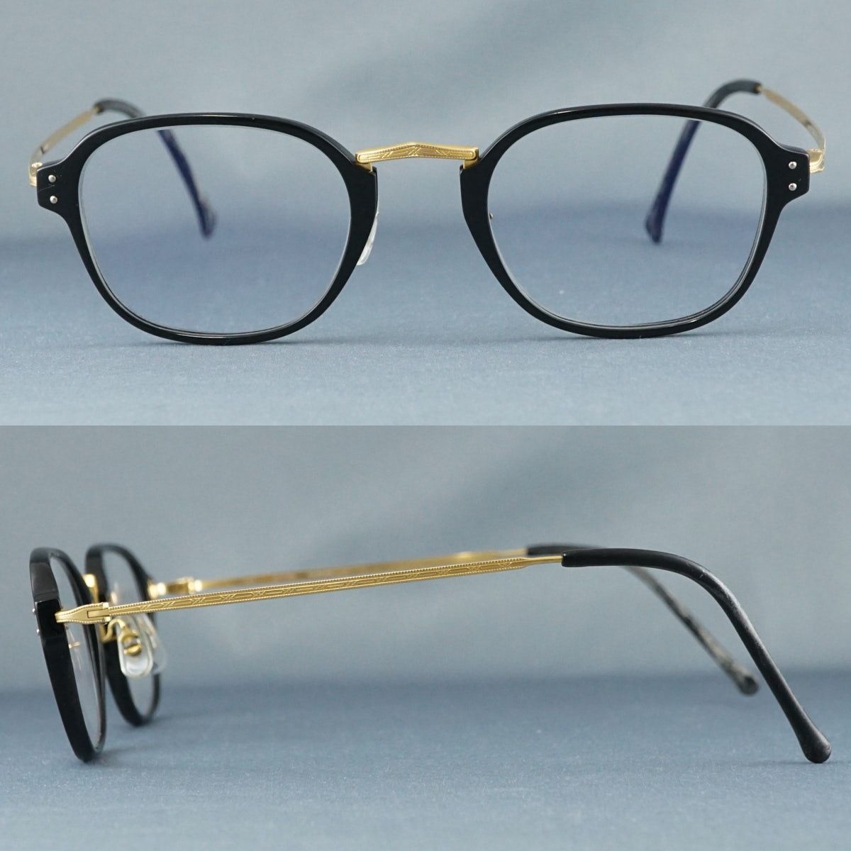 増永眼鏡 MASUNAGA since1905 USED品 GMS-813 ブラック ゴールド ユニ