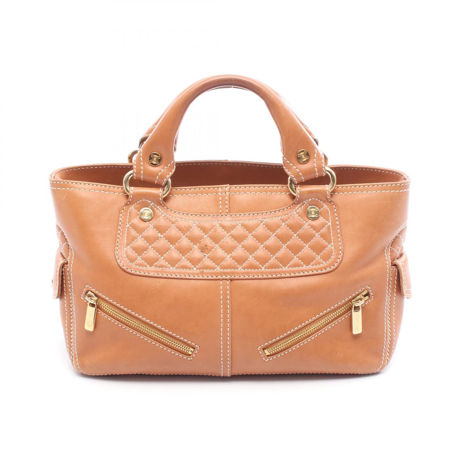 CELINE セリーヌ ハンドバッグ ブギーバッグ 　　　ベージュキャメル系 CELINE（バッグ）のフリマアイテム一覧 CELINE セリーヌ ハンドバッグ