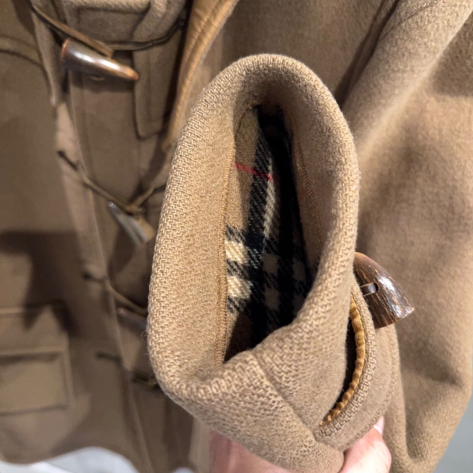 Burberrys ダッフルコート ロング フード付き ベージュ 英国製 - メルカリ