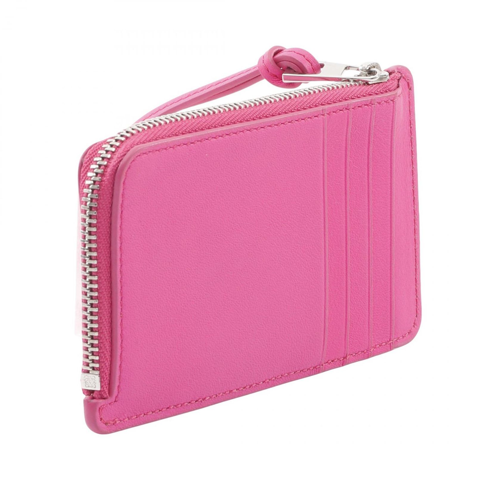 【LOEWE】★ロエベ★ピンクレザー★二つ折り財布 保存袋付き LOEWE】☆ロエベ☆ピンクレザー☆二つ折り財布 保存袋付き 幸せな毎日