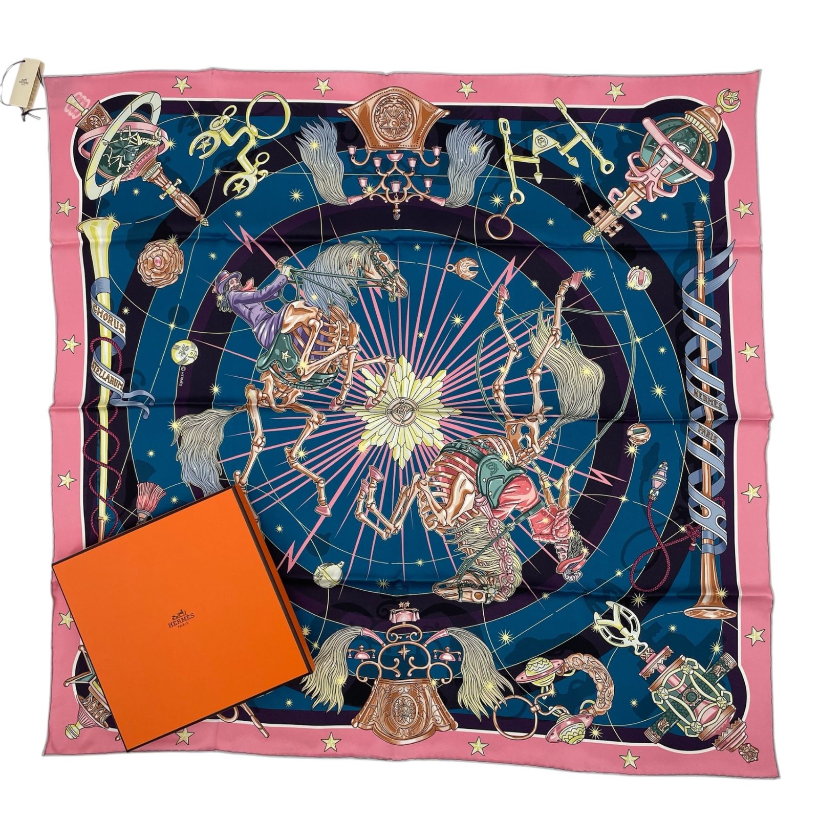未使用品 HERMES エルメス スカーフ シルク100％ カレ70 CHORUS 
