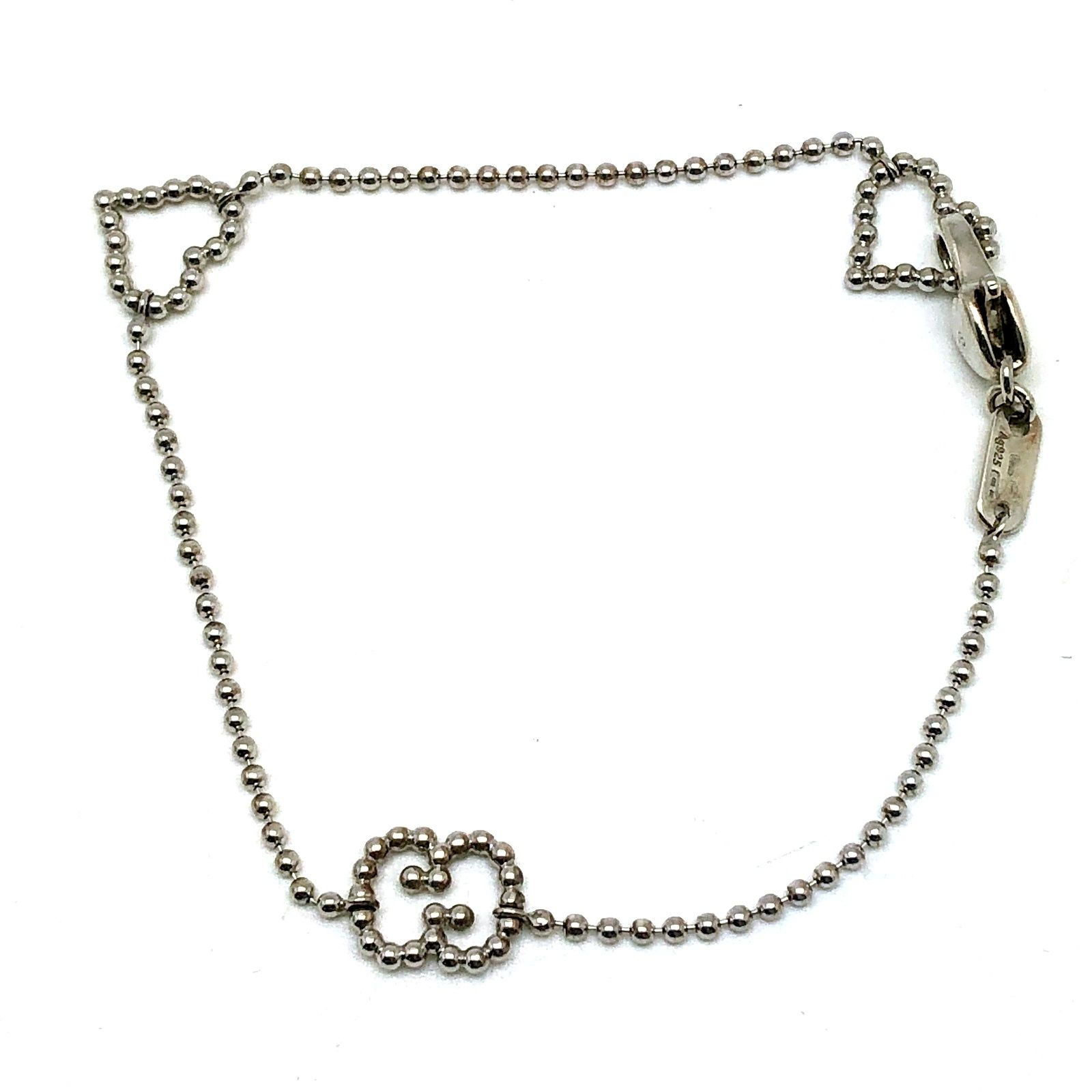 グッチ GUCCI ボールチェーンブレスレット ハート ハートボールチェーンブレスレット シルバー ヴィンテージ|グッチ