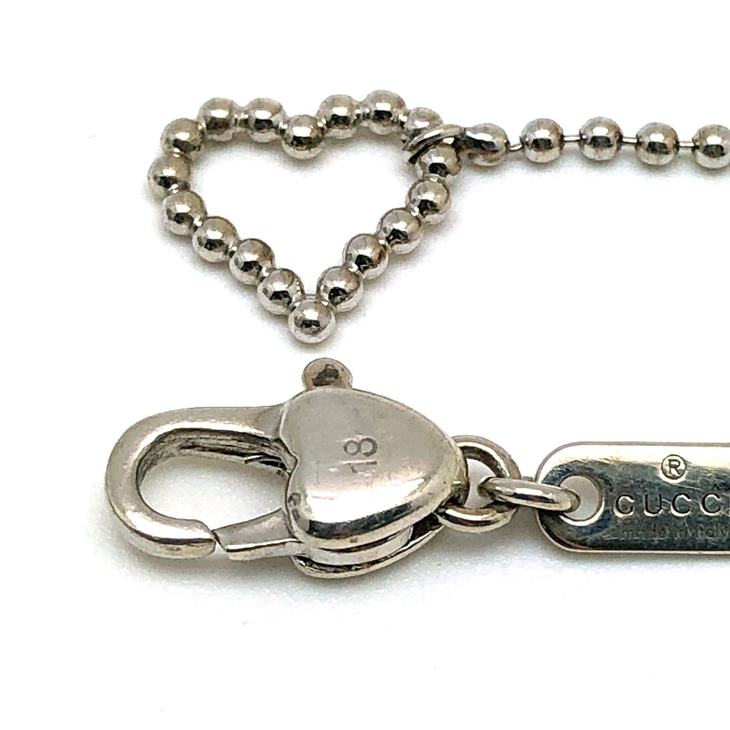 グッチ GUCCI ボールチェーンブレスレット ハート GUCCI（グッチ） ブレスレット ボールチェーン ハート シルバー925