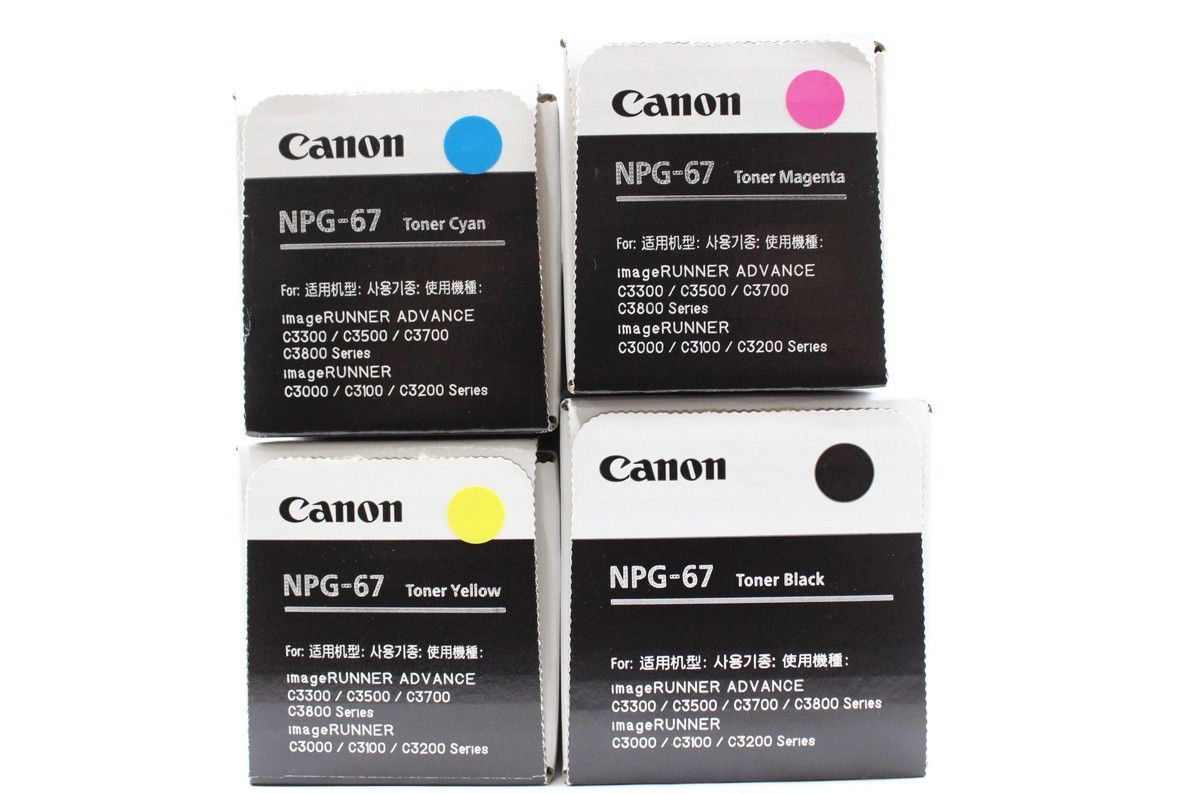 未使用 CANON 純正 トナー NPG-67 4色（シアン・マゼンタ・イエロー