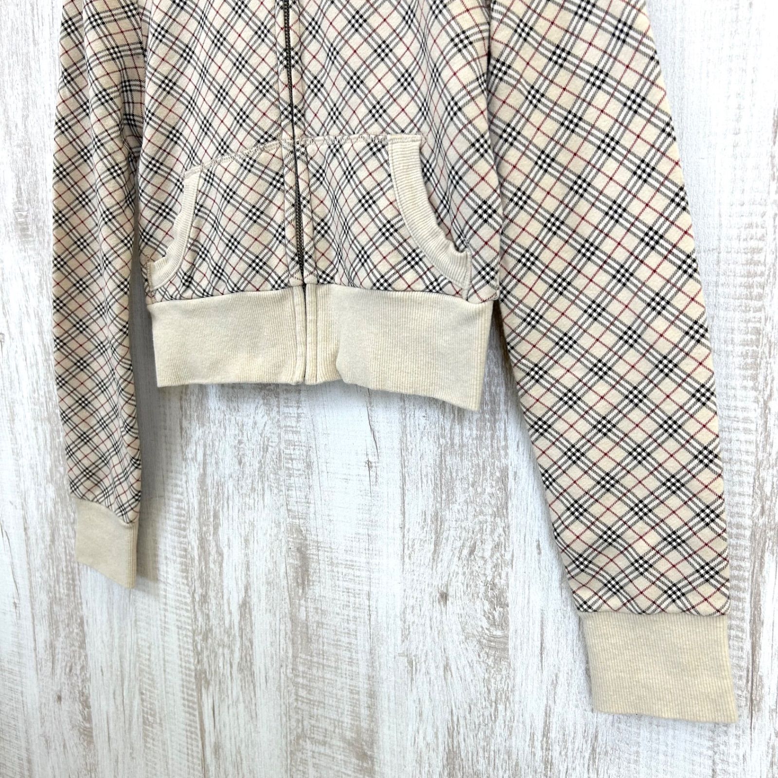 美品 BURBERRY BLUE LABEL バーバリーブルーレーベル ホースロゴ刺繍