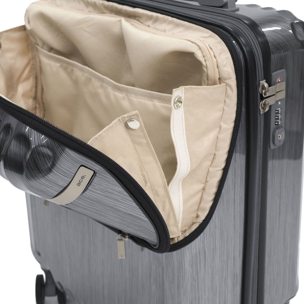 エーストーキョー スーツケース フロントオープン 機内持ち込み ace