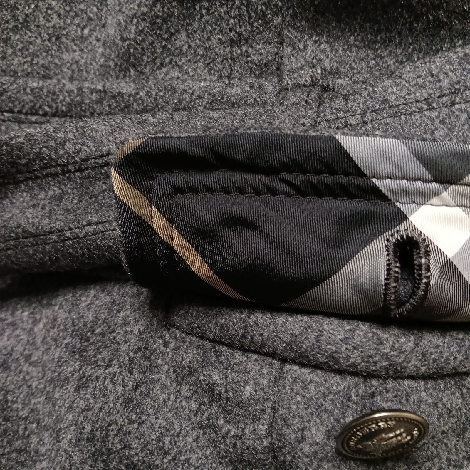 BURBERRY BLUE LABEL ノバチェック ウール ロゴ入り 金具ベルト