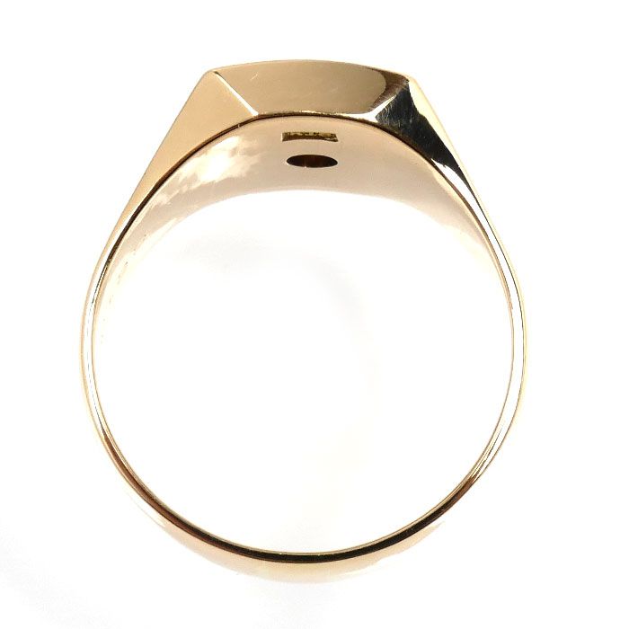 8番 美品 K18 YG イエローダイヤ 0.22ct リング □ 19号 