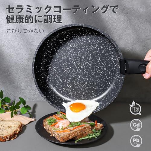  GiPP セラミックコーティング フライパン セット 11点 IH ガス火対応 フッ素不使用 体に害のない くっつきにくい 鍋セット 取っ手が取れる 玉子焼き器 軽量 お手入れ簡単 食洗機対応 オーブン対応 PTFE PFOA PFOS フリ fe 4 c 4998 オイルボトル ミキサー その他 キッチン 食器