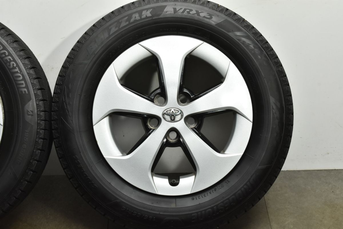 溝有り】トヨタ 30 プリウス 純正 15in 6J +45 PCD100 ブリザックVRX3 