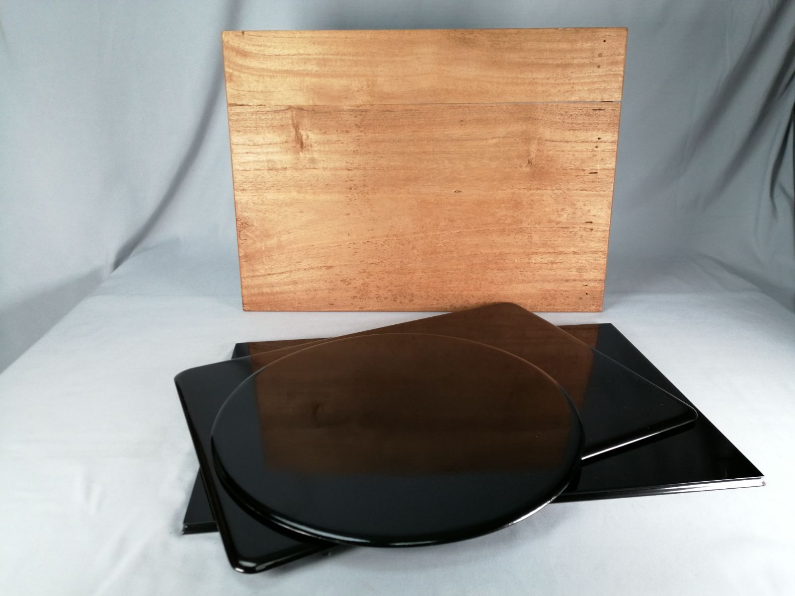 茶道具】真塗 矢筈板、丸板、蛤端 敷板三枚セット 敷板 - メルカリ