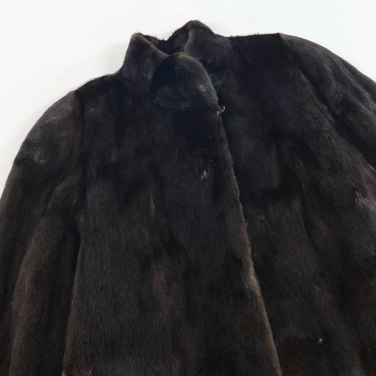 48a22 BLACKGLAMA ブラックグラマ マホガニーミンク ロングコート