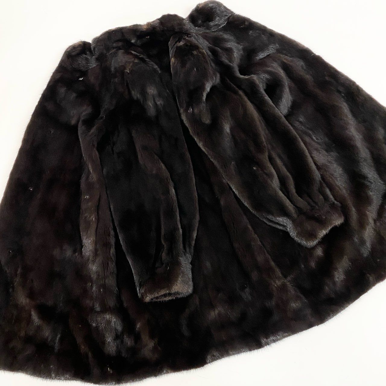 48a22 BLACKGLAMA ブラックグラマ マホガニーミンク ロングコート