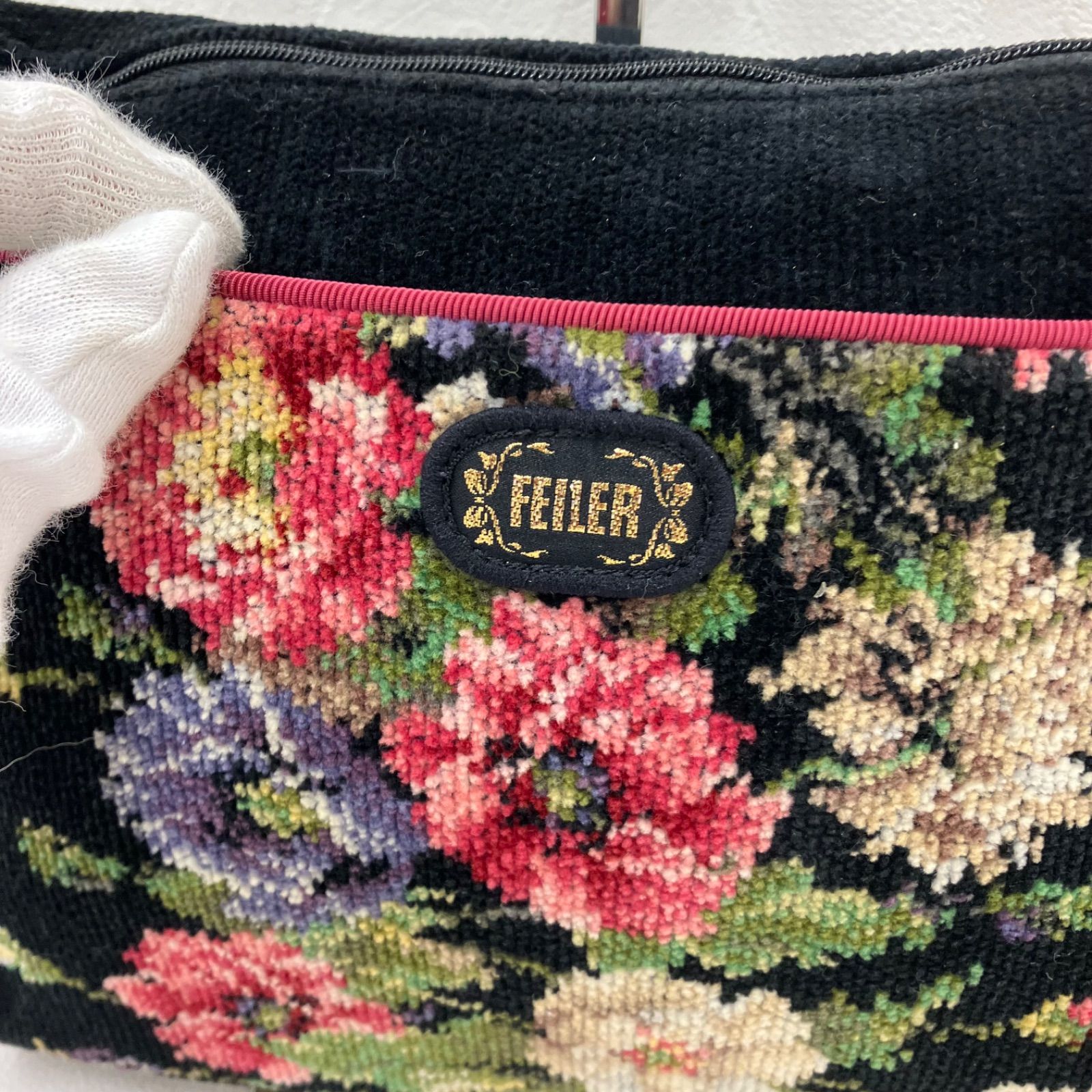 8589 FEILER フェイラー ラビリンス ショルダーバッグ シュニール織り