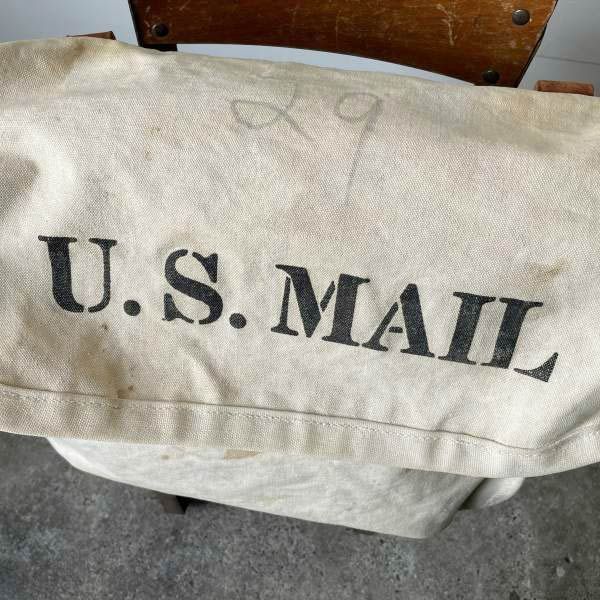 40s USA製 US MAIL キャンバス メールバッグ ショルダーバッグ 生成り