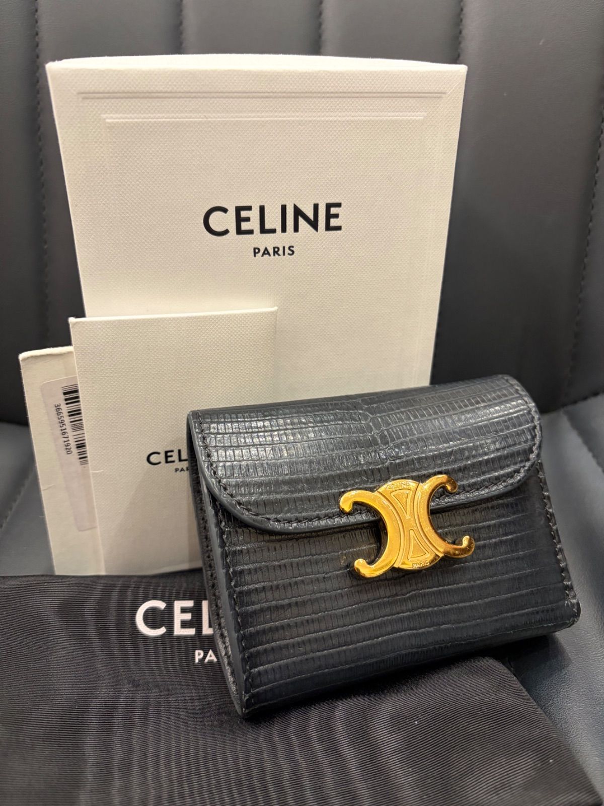 CELINE セリーヌ トリオンフ 財布 スモール フラップ ウォレット 
