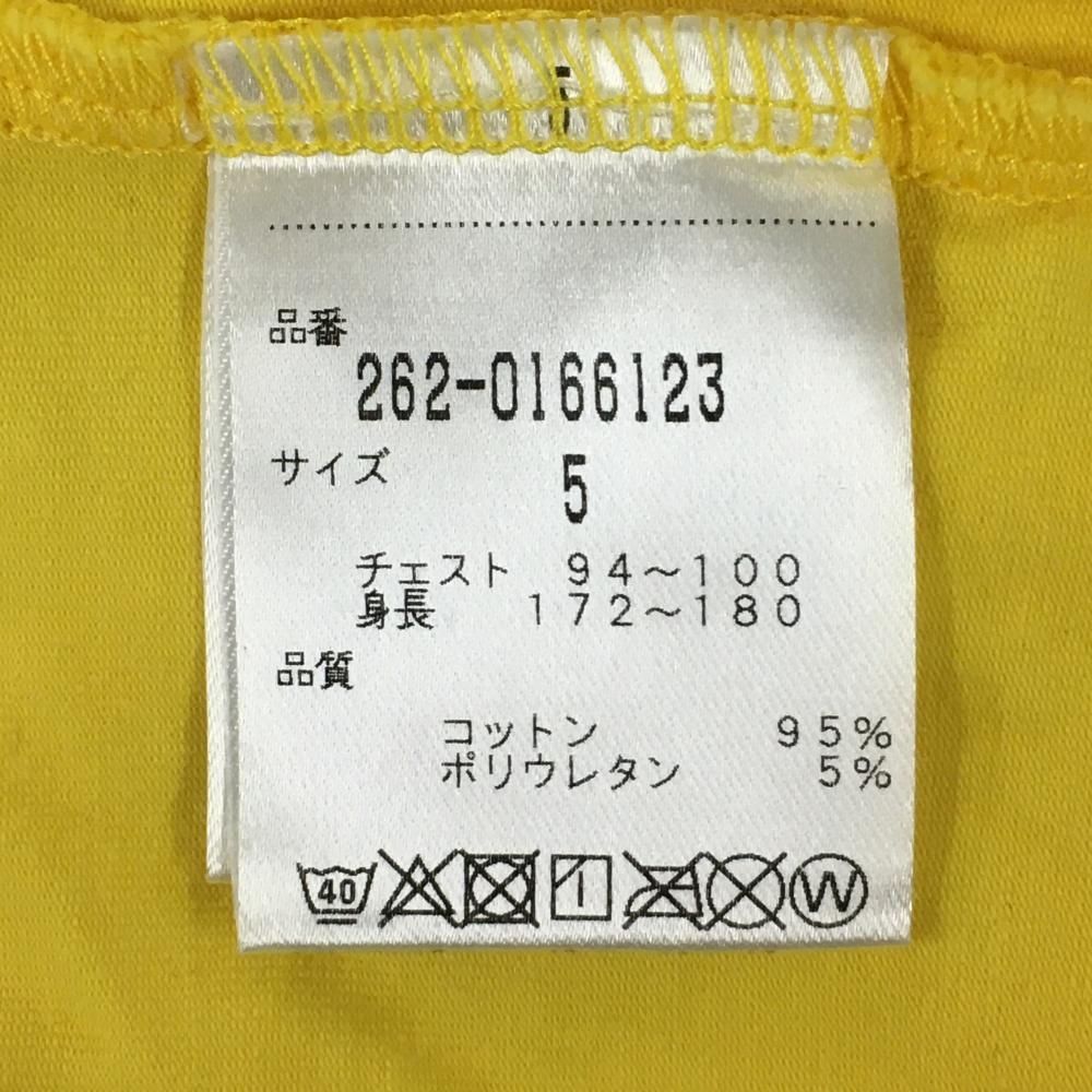 美品】ジャックバニー 長袖ハイネックシャツ イエロー×黒 フロントロゴ