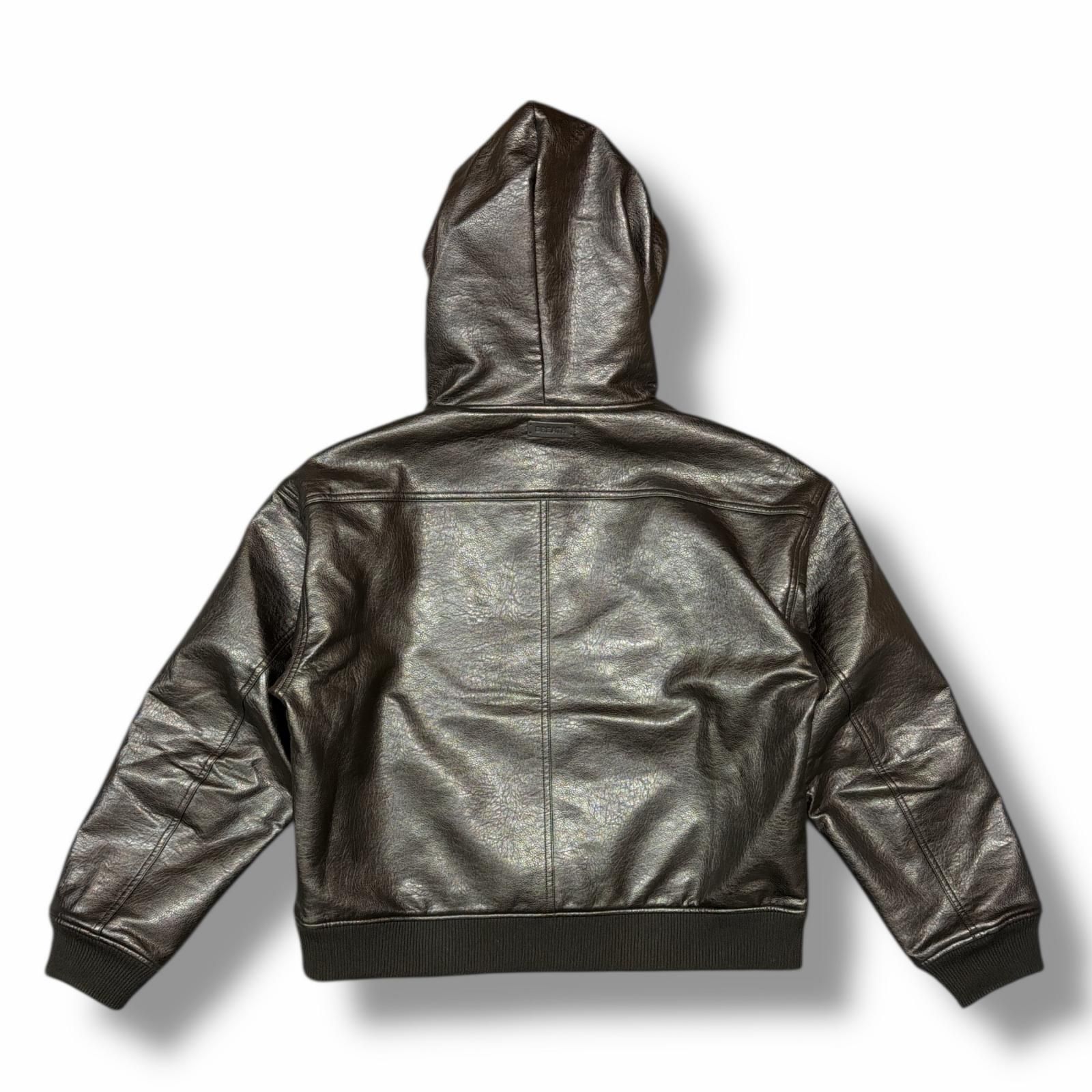 参考上代46200円 BREATH FAUX LEATHER FUR HOODED JACKET ファー 