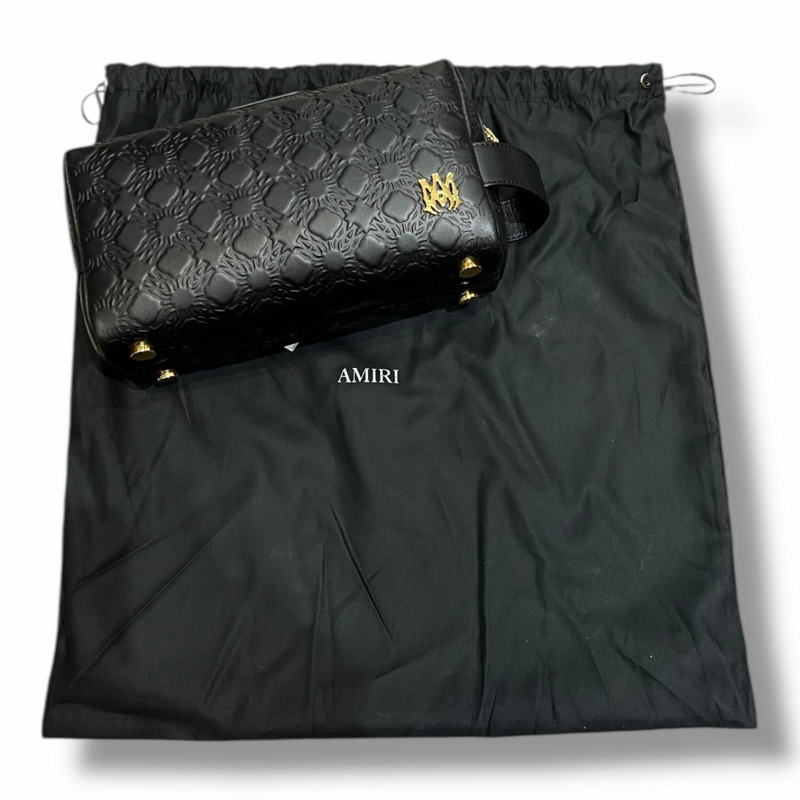 参考上代142300円 未使用 AMIRI MA QUAD LEATHER DOPP KIT レザー