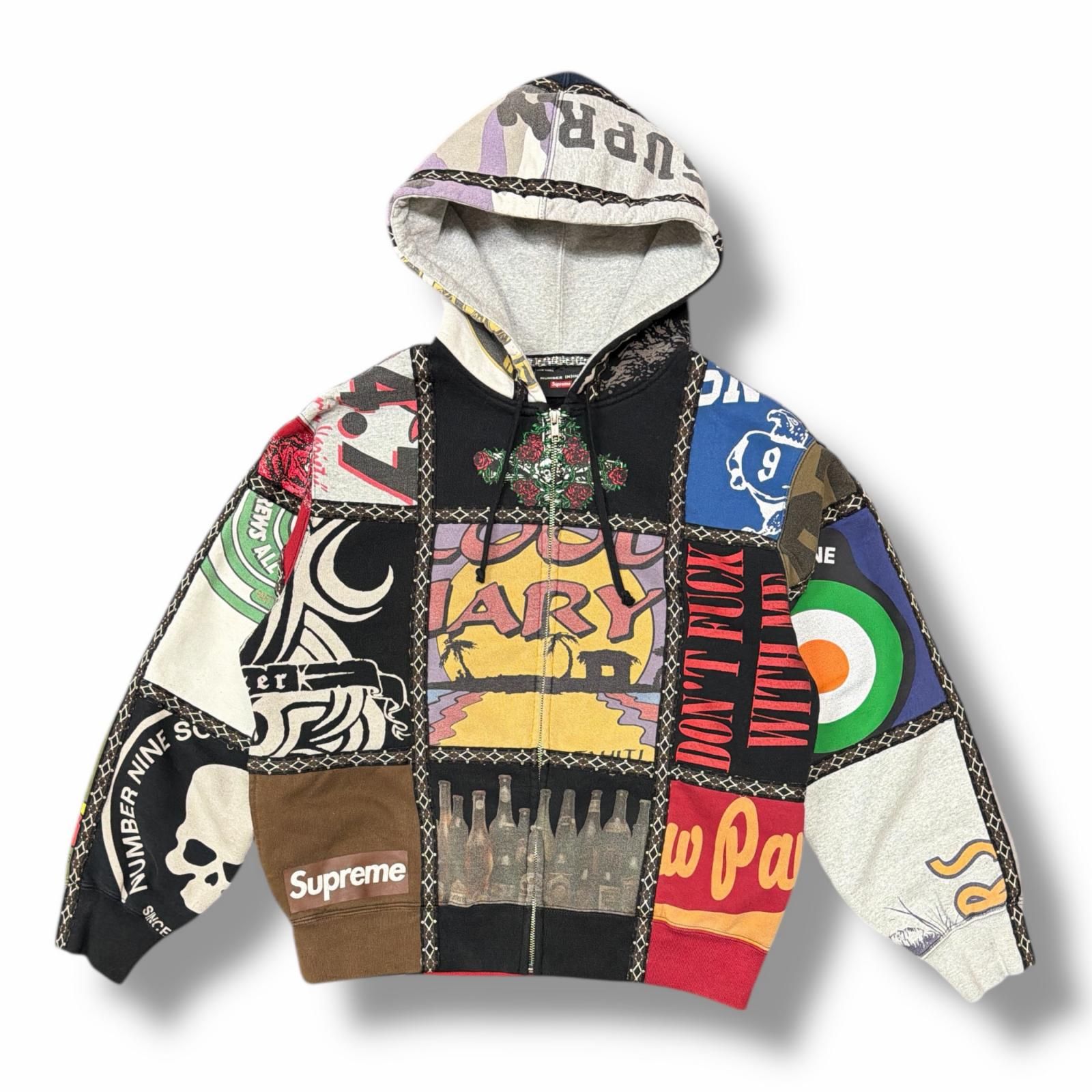 u*n様 シュプリーム　コラボジャケット 国内正規 Supreme × NUMBER(N)INE 25AW Patchwork Zip Up Hooded