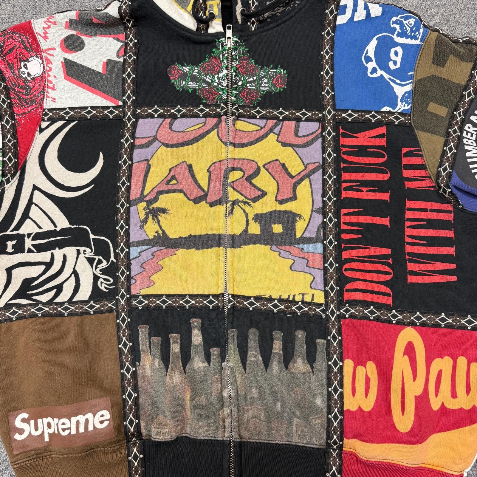 国内正規 Supreme × NUMBER(N)INE 25AW Patchwork Zip Up Hooded