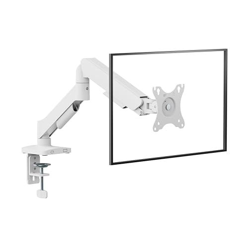 グリーンハウス モニターアーム 土台組立済みで設置簡単 シングル 17-32インチ対応 耐荷重2-9 kg VESA規格 メカニカル式 4軸 3年保証 GH-AMDX 1-WH 01 c 24 f 8 b