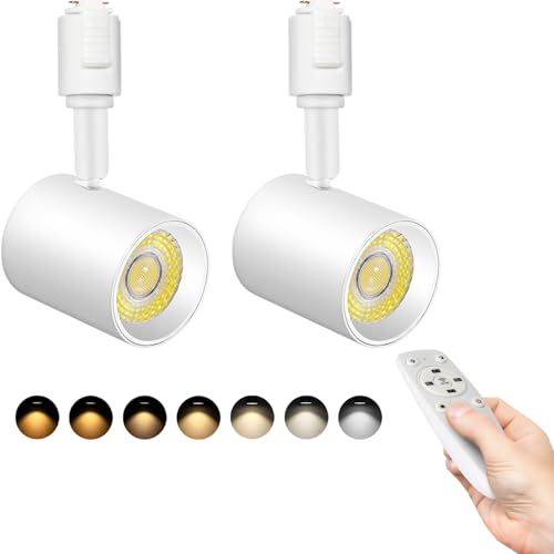 無段階調光調色 ダクトレール スポットライト リモコン付き LED一体型照明 10 W 85 W形相当 明るい レールライト 高演色CRI 90 2700 K-6000 K 800 lm キッチン|ショップ用 シーリングスポットラ 9 a 4 c 21 d 7